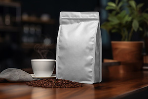 Coffee Bag Packaging Mockup