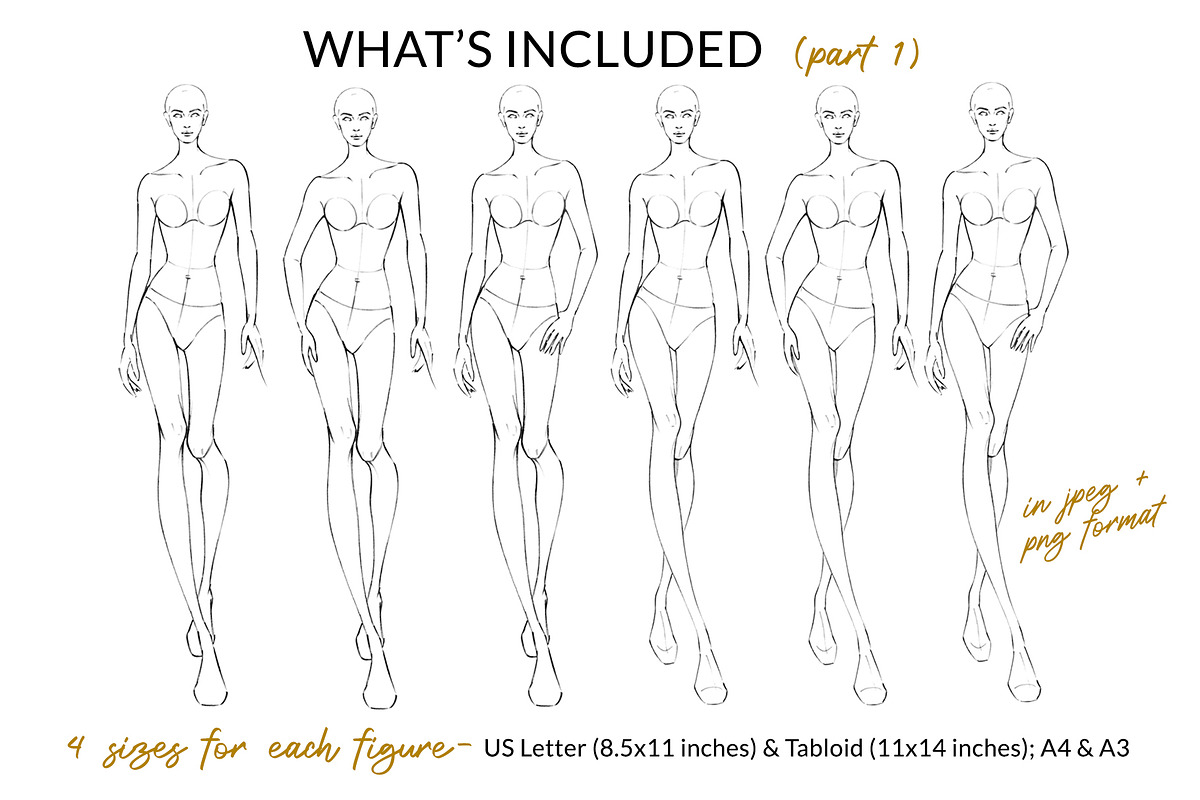 Runway Poses Croquis Pack, a Person Illustration by Art by Lin (Photo 2 of 4)