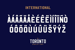 TORONTO DISPLAY FONT