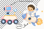 Outer Space Clipart Kids Astronauts, an Object Illustration by SugarCloudStudioArt (Thumbnail 2 of 6)