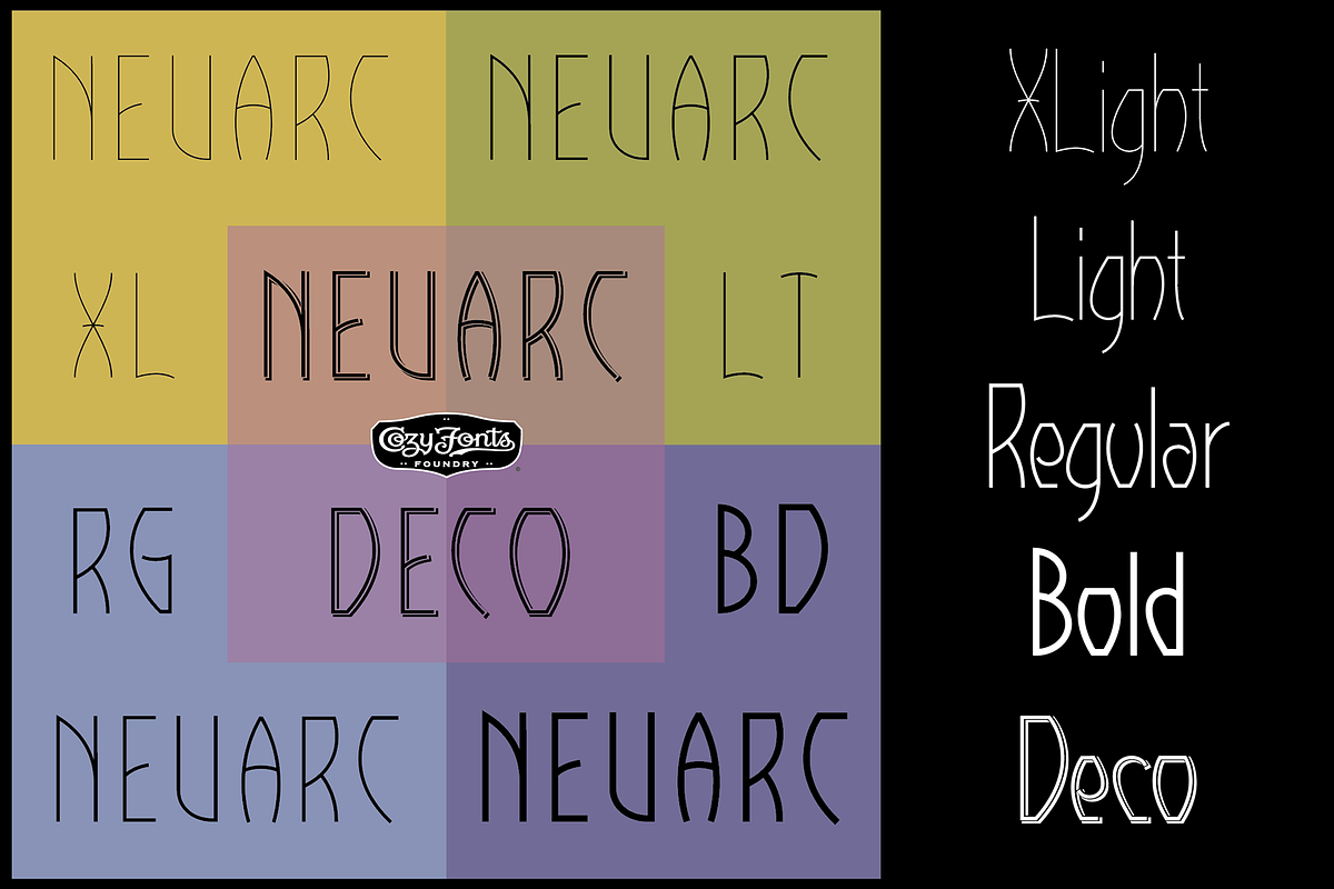 Neuarc Deco, a Font by CozyFonts Foundry (Photo 3 of 4)
