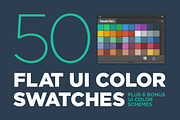 50 flat UI color swatches, a Palette Add-On by Sick Optix (Thumbnail 1 of 4)