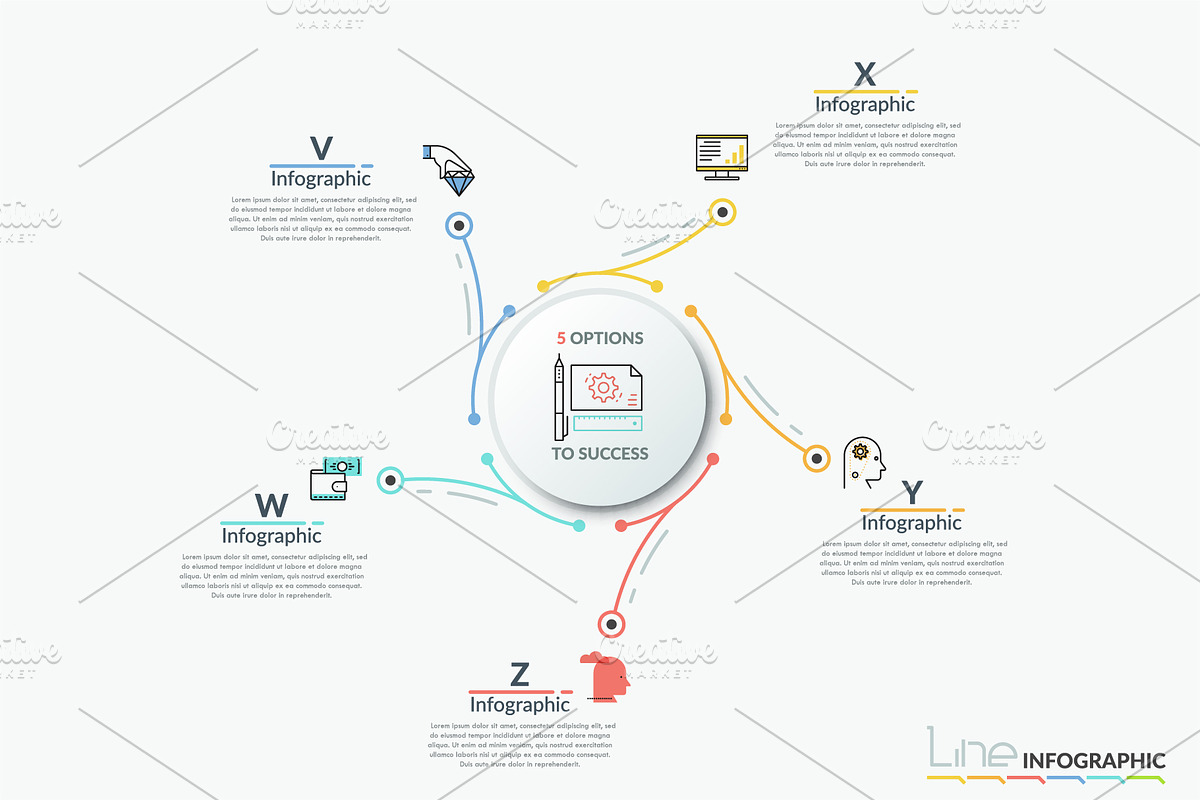 Line-X. Infographic Pack, a Presentation Template by Andrew Kras Design (Photo 6 of 23)