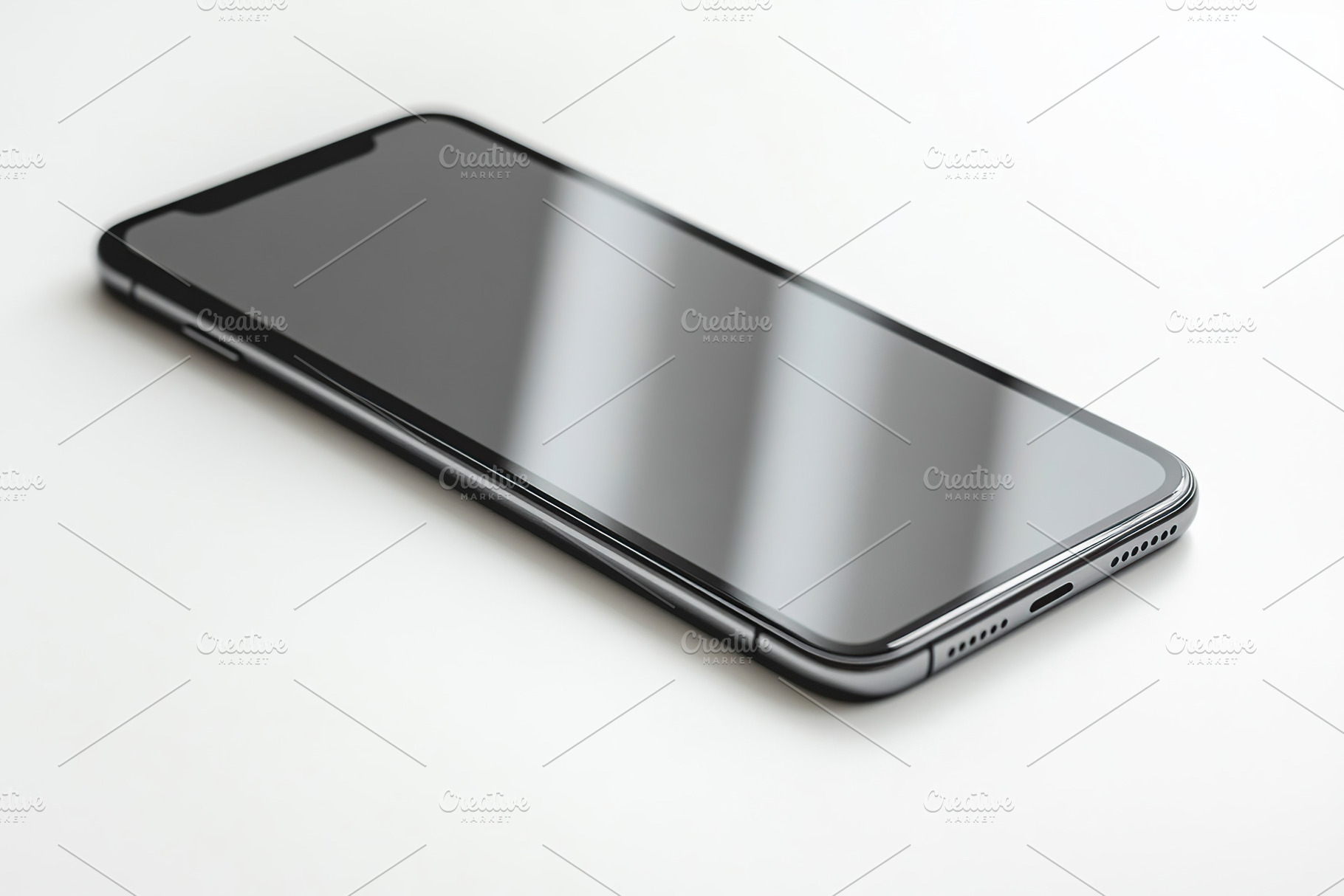 Mockup smartphone with a blank screen on white background, a Technology Photo by AlyaAnd