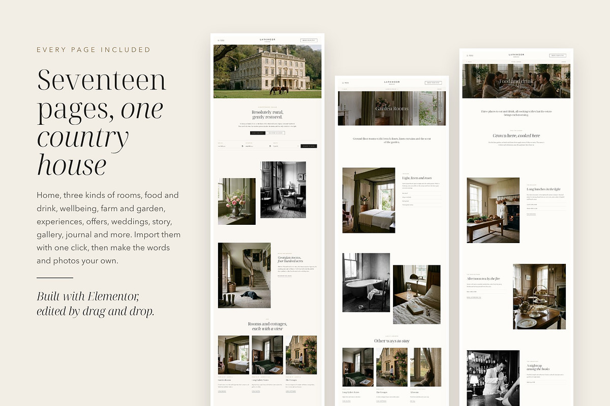 Larkmoor Luxury Hotel Theme, a WordPress Template by Tomasz Ganclerz (Photo 11 of 19)