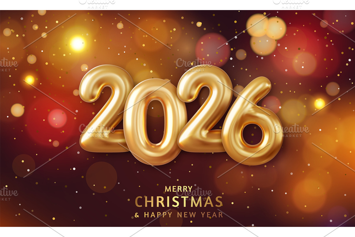 3d Happy New Year 2026 background., an Object Illustration by ModVector
