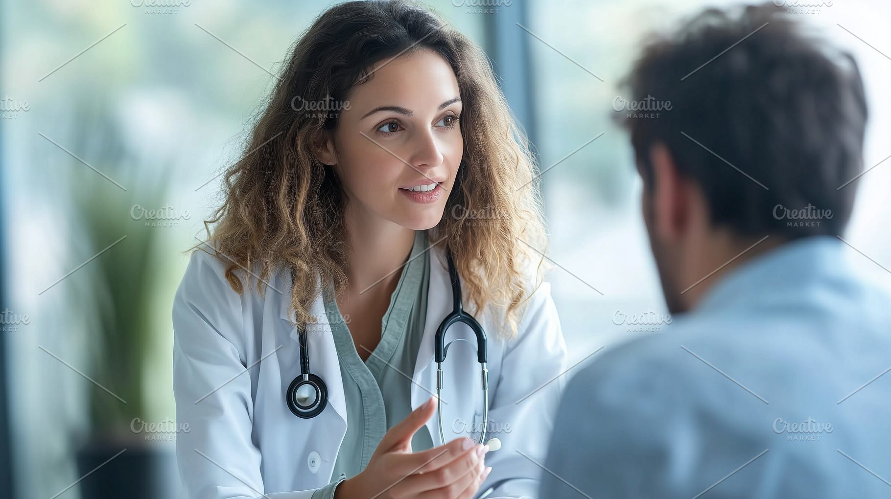 Female doctor explains the diagnosis, a Health & Medical Photo by MistyDay