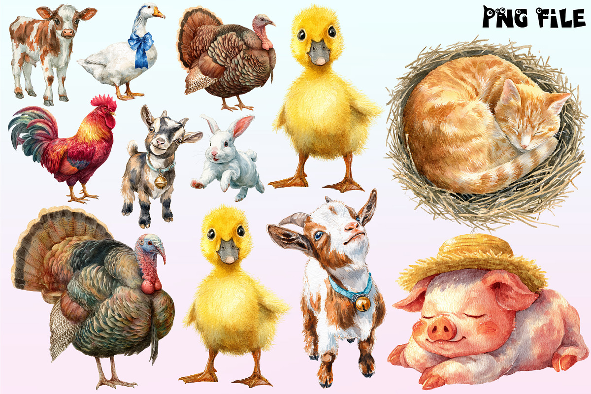 Cute on the Farm on the Animals, a Graphic by CitraGraphics (Photo 2 of 4)