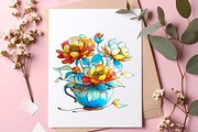 Whimsical Mother's Day Flowers Clipa, an Illustration by SinaCreation (Thumbnail 7 of 8)