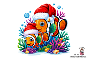 Christmas Fish PNG Bundle, a Graphic by Clipart Studio (Thumbnail 3 of 11)