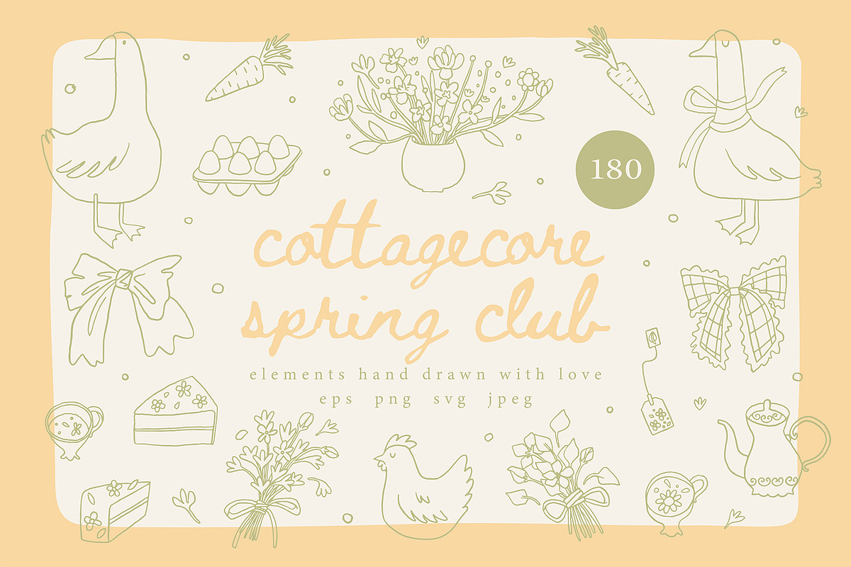 9 in 1 Whimsy Bundle - cute line art, an Object Graphic by Cute Atelier (Photo 8 of 10)