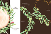 Watercolor Olive Collection, a Decorative Illustration by MayaNavits (Thumbnail 8 of 10)