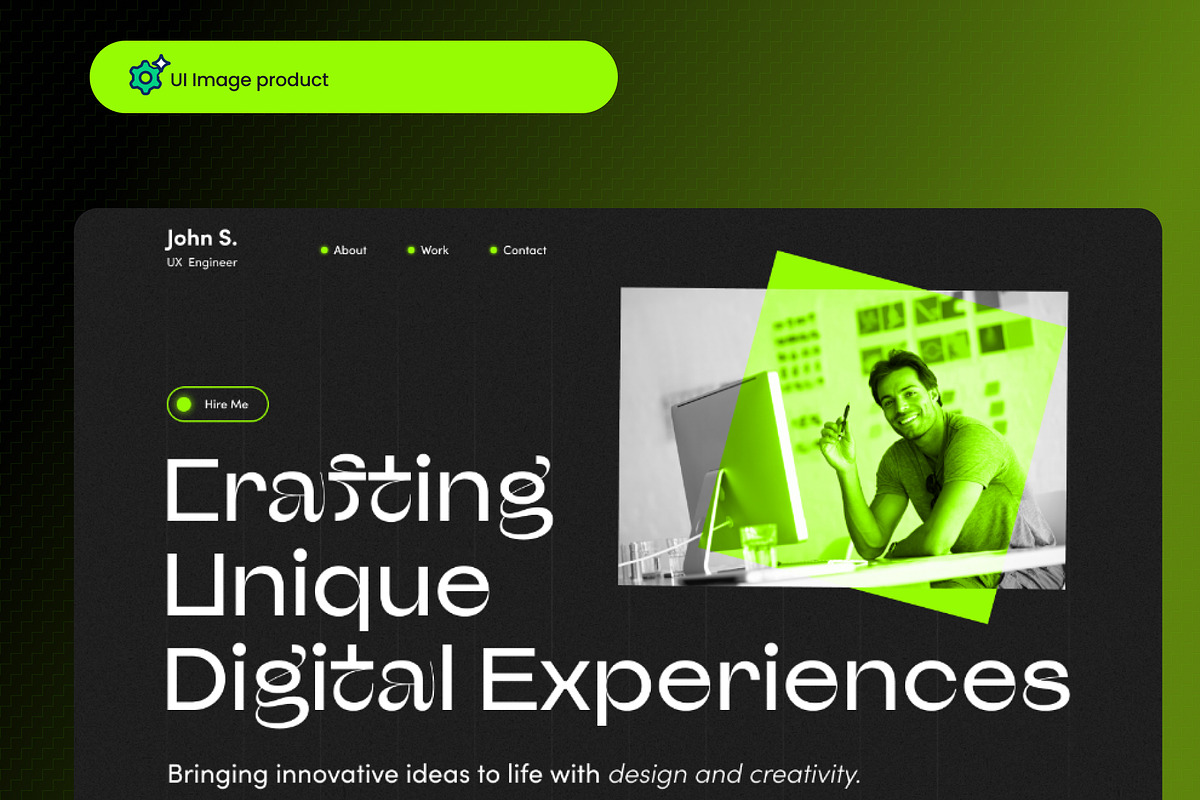 Modern & Responsive Portfolio UI, a Landing Page Template by Alexander's Studio (Photo 2 of 4)