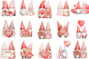 Valentines Gnome Couple Clipart, an Illustration by Designking (Thumbnail 3 of 5)