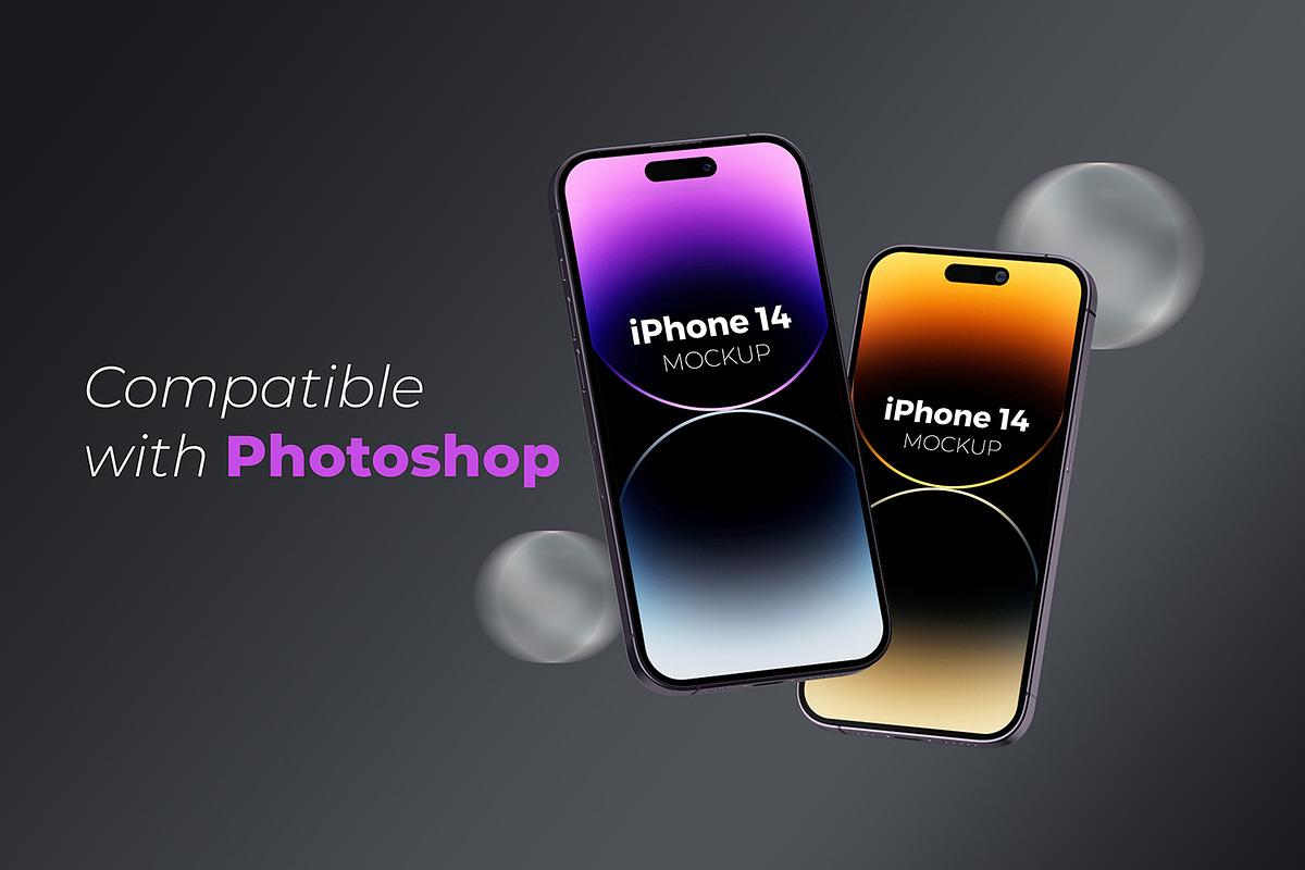 iPhone 14 Pro Mockup Set, an iPhone Mockup by AN Productions (Photo 5 of 11)