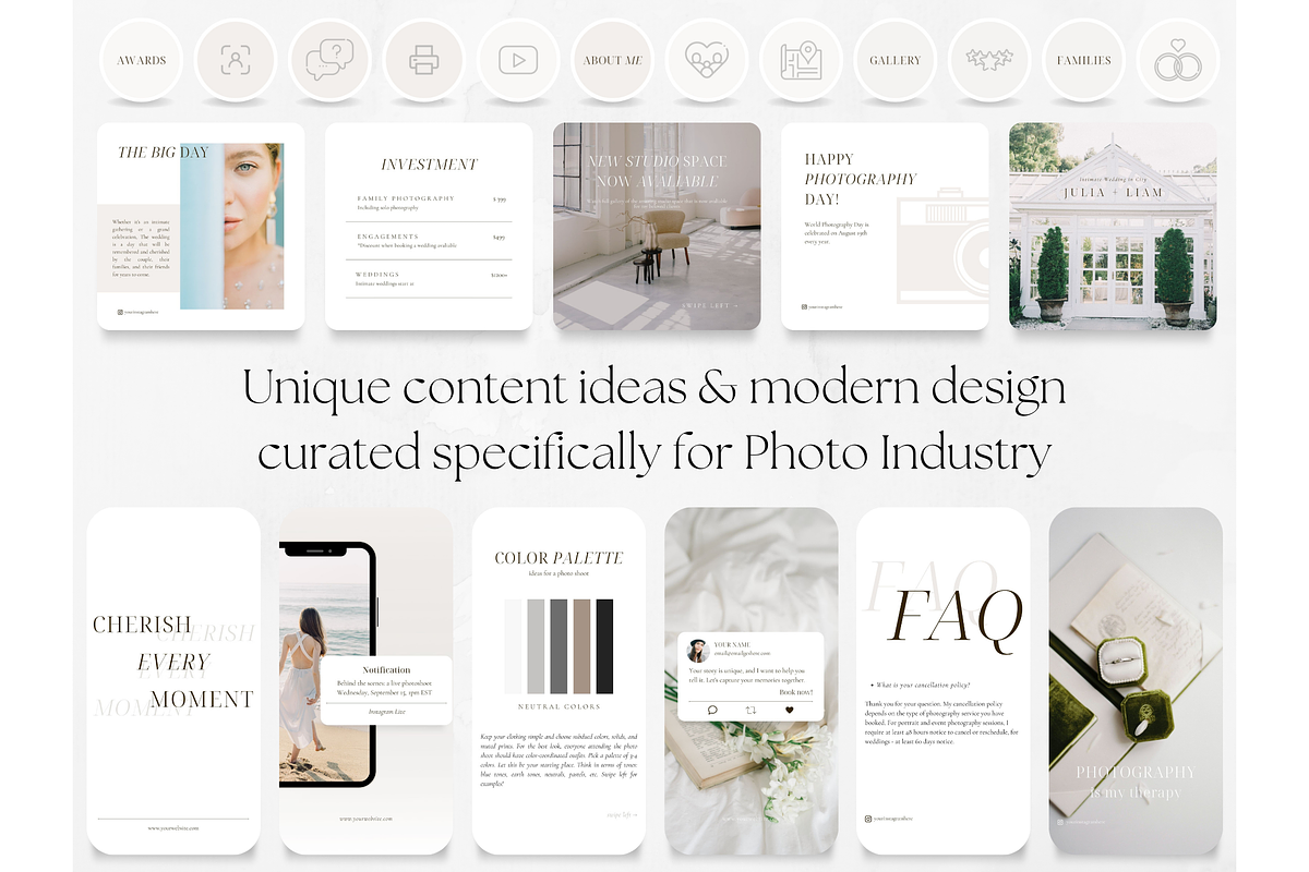 210 Photography Social Media BUNDLE, a Social Media Template by PatternLab. (Photo 8 of 10)