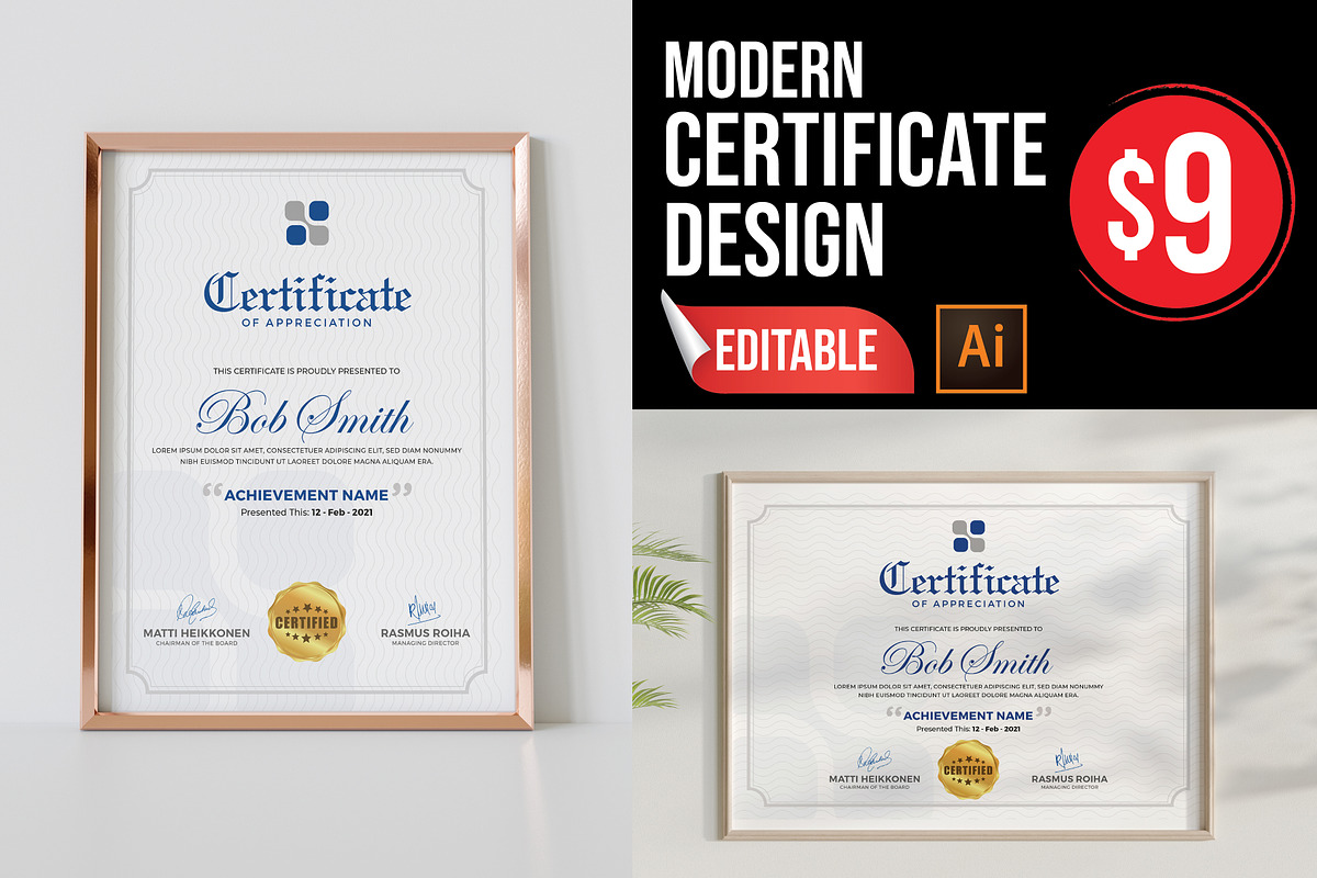 Professional Certificate Design, a Templates & Theme by rix_designs (Photo 1 of 6)