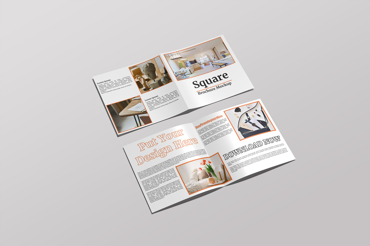 Square Bifold Brochure Mockup, a Print Template by rahmatmoscae (Photo 13 of 16)