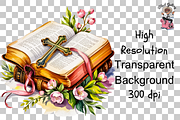 Vintage Bible PNG Bundle, a Graphic by Clipart Studio (Thumbnail 10 of 11)