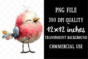 Whimsical Spring Bird Clipart, an Illustration by Designking (Thumbnail 4 of 5)