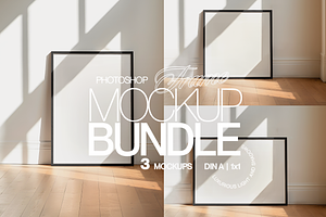 Black Frame Photoshop Mockup Pack