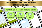 Canva template for digital notebooks, a Templates & Theme by Sellers Resource Hub (Thumbnail 1 of 5)