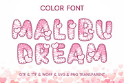 Malibu Dream - Color font, a Sans Serif Font by Adalin Shop (Thumbnail 1 of 3)