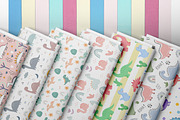 Baby Dinosaur Seamless Pattern, a Pattern Graphic by Digital Studio (Thumbnail 3 of 7)