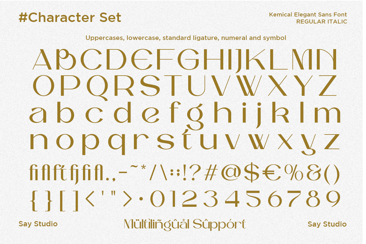 Kemical - Luxury Ligature Sans Font, a Sans Serif Font by Say Studio (Photo 10 of 11)