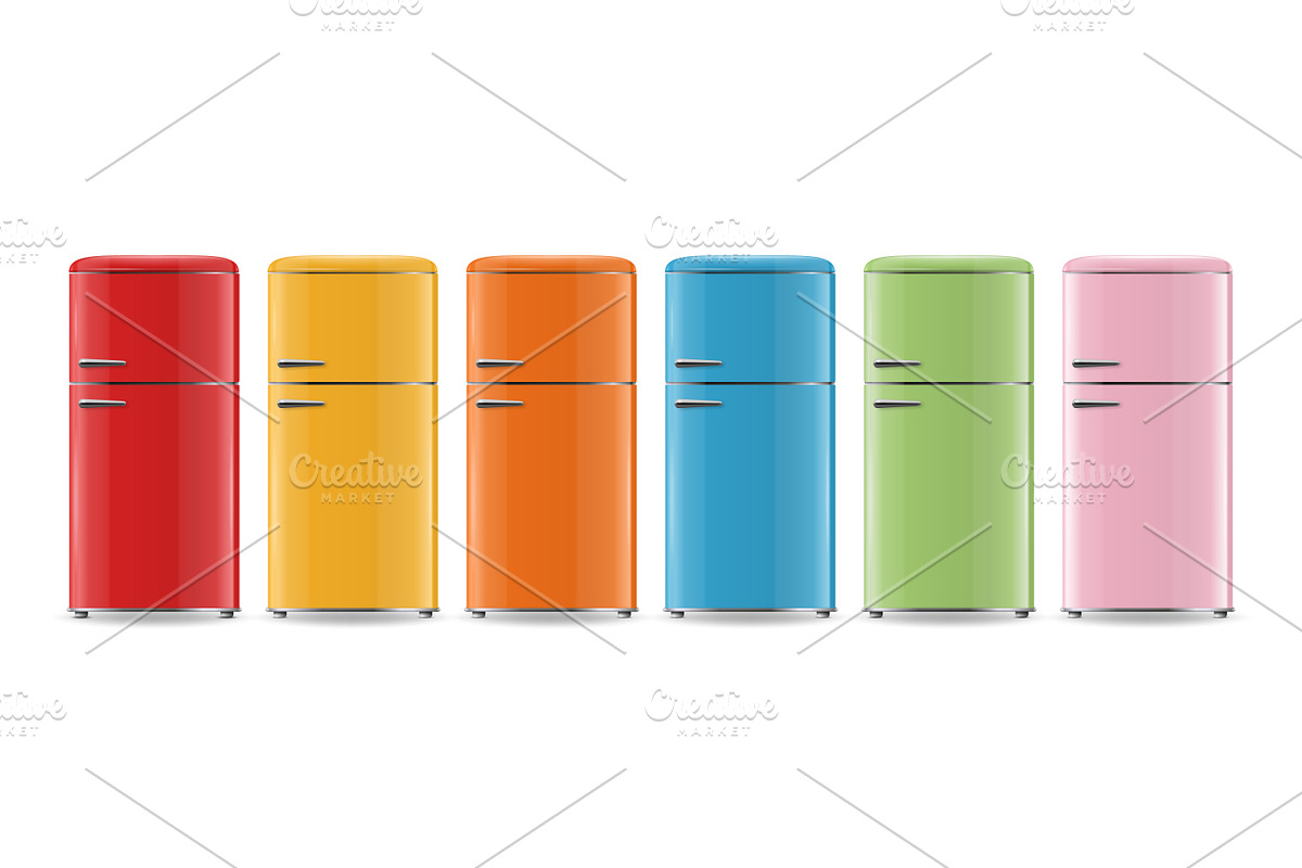 Fridge. Vector Set., an Object Graphic by Gomolach (Photo 2 of 8)