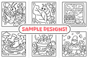 Bold and Easy Spring Mini Coloring, a Seasonal Illustration by Craftsbeefy (Thumbnail 2 of 4)