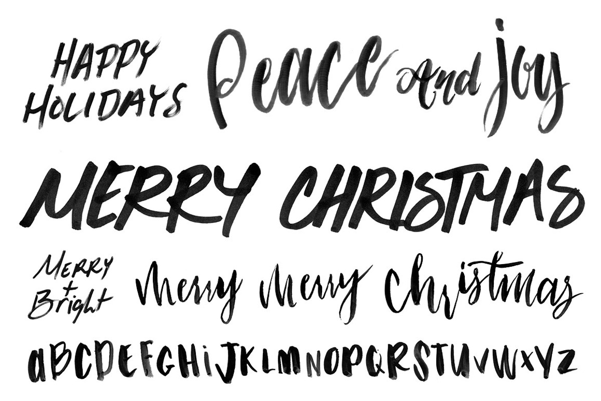 Hand Lettered Christmas Overlays 2, an Illustration by Boelter Design Co (Photo 6 of 6)