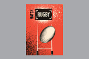 Rugby vintage grunge vector posters., a Sport Illustration by PoPaShop (Thumbnail 4 of 9)