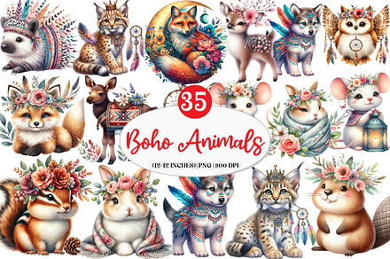 Sweet Boho Woodland Creatures Animal