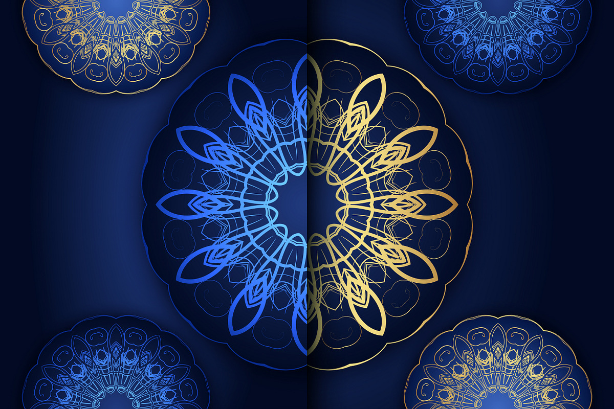 Mandala Oriental Floral art Bundle, a Background Graphic by NJ Himel (Photo 71 of 97)