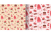 Bakery pattern featuring desserts, a Food Illustration by okskukuruza (Thumbnail 1 of 3)