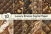 Luxury Bronze Digital Paper Pack, a Pattern Graphic by FloridPrintables (Thumbnail 1 of 8)