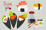 Collection Cute Sushi Illustrations, a Food Illustration by ArtVarStudio (Thumbnail 3 of 3)