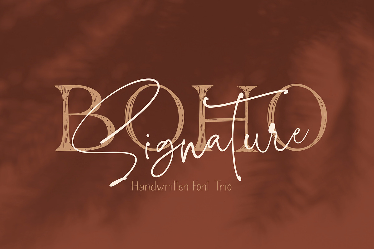 Boho Signature Handwritten Font Trio