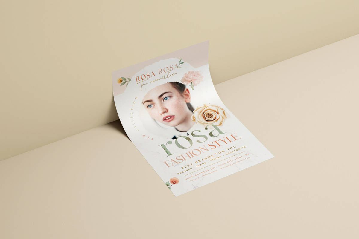 Rosa Fashion Style Flyer Template, a Flyer Template by Touringxx Creative Studio (Photo 3 of 3)