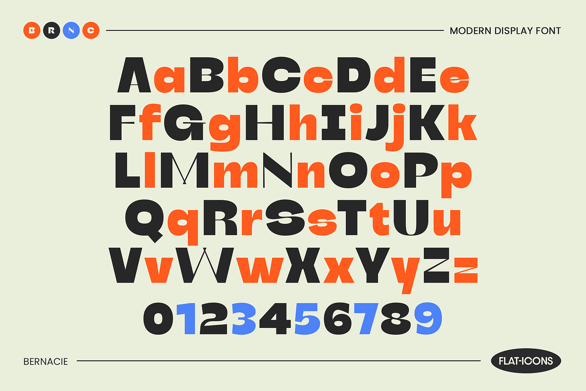 Bernacie – A Modern Display Font, a Font by Graphue (Photo 3 of 9)