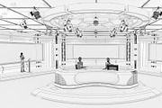 Virtual TV Studio News Set 1, an Architecture 3D Model by akerStudio (Thumbnail 5 of 57)