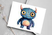 Watercolor Halloween Doll Clipart, an Illustration by Canvas Craft (Thumbnail 5 of 8)