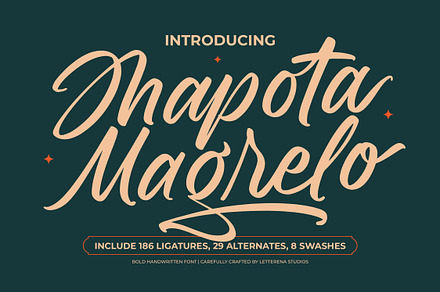 Jhapota Magrelo Bold Handwritten, a Script Font by Letterena Studios Script