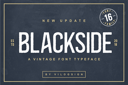 Blackside a vintage Font