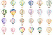 Summer Pastel Hot Air Balloon Clipar, an Illustration by Sublimation Artist (Thumbnail 2 of 6)