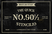 Stencilio – Serif Stencil Grunge, a Serif Font by Drizy (Thumbnail 2 of 10)