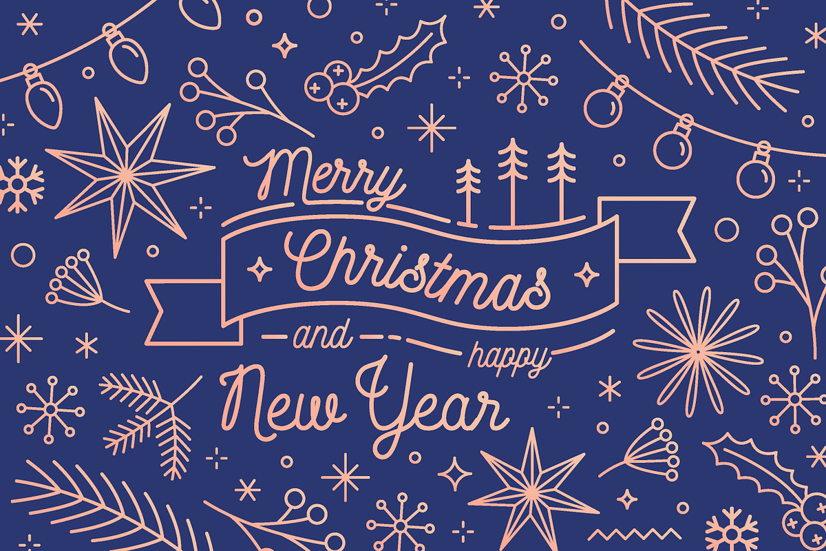 Christmas and New year greeting card, a Card Template by Good Studio (Photo 4 of 9)
