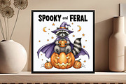 Spooky and Feral Raccoon PNG,Hallowe, an Illustration by DreamCafeArt (Thumbnail 5 of 7)