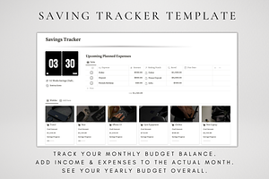 Digital Notion Saving Tracker 2024